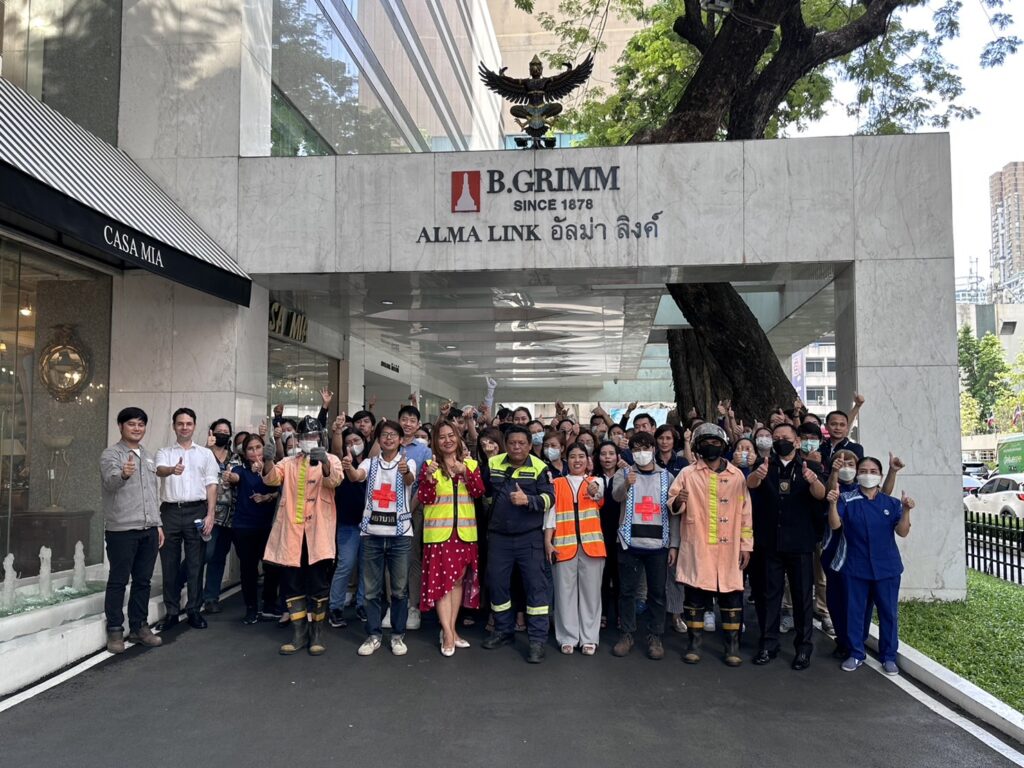 Unithai Group Employees at the Head Office attended basic firefighting training and fire evacuation drill 2023
