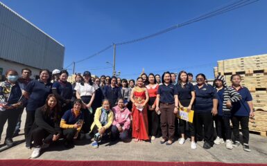 The merit-making event to offer alms and pay respects to the ancestral spirits for the year 2024 at Unithai Warehouse Bangna KM.23 & Amatanakorn.